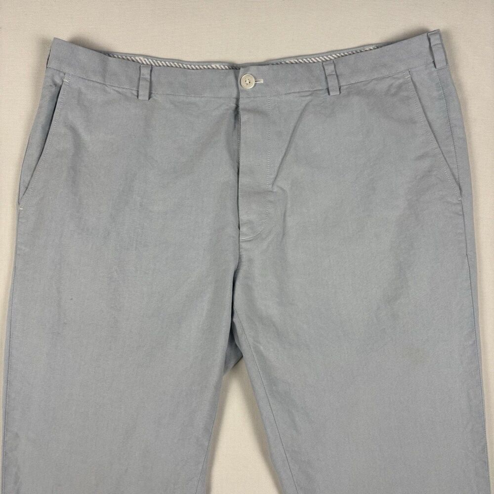 Brooks Brothers Chino Clark Pants W40 L32 100% Cotton Light Blue And Gray Lot 2 - Picture 11 of 16